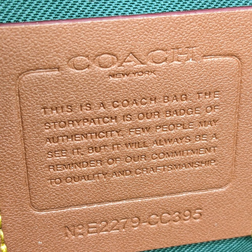 Coach Taylor pebbled leather tote - pine Green - Picture 14 of 16